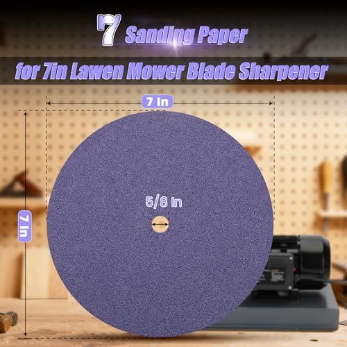30 Pack 7" Sanding Disc for 2/3HP 500W Lawn Mower Blade Sharpener