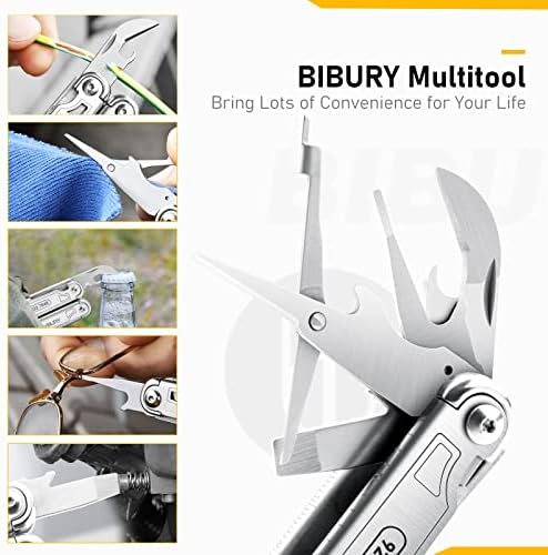 BIBURY 19-in-1 Multitool Pliers with Pocket Knife & Pocket Clip, BI2038A