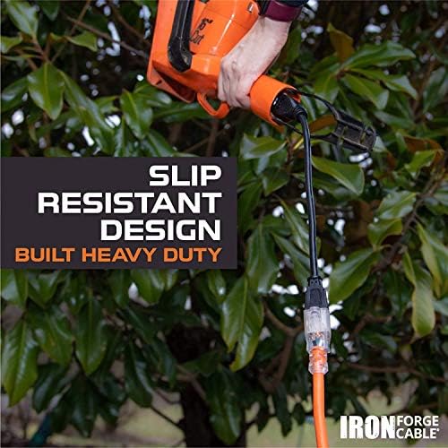 Iron Forge Cable 10 Gauge Extension Cord Heavy Duty, 10 Ft - Orange SJTW
