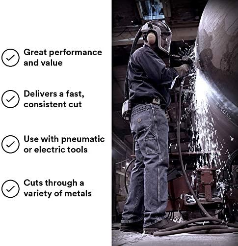 3M Silver Cut-Off Wheel, 87458, T1, 3 in x .035 in x 3/8-in, Precision Shaped Grain, Pipe Cutting, Stainless and Mild Steel, Metal Fabrication, Metalworking, 25 Count (Pack of 2)
