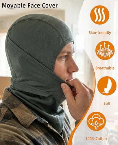 BOCOMAL FR Balaclava with Face Mask Flame Resistant 5.5oz Lightweight 100%C