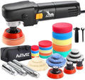 AUTIWOZ Mini Buffer Polisher, Car Polisher Waxer, 600W Rotary Polisher Machine with 33Pcs Polishing Kit, with 1" /2" /3" Base Pads M14 Thread Extension Shaft for Car Boat Sanding Polishing and Waxing