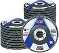 Sali 24 Pack Flap Disc 80 Grit 4.5" x 7/8-Inch Sanding Disc Bevel Type #29 Premium and Industrial Grade Angle Grinder Grinding Wheel High Performance Edge Grinding