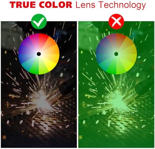 Welding True Color Helmet Auto Darkening Mask with Adjustable Shade Range 4/9-13 for TIG MIG ARC Welder Hood…