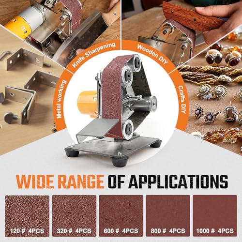 SI FANG Mini Electric Belt Sander Knife-Sharpener Small Bench Grinder