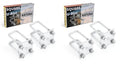 Hot-dip Galvanized Zinc Square U Bolt Kit for Boat Trailer Axle Leaf Springs, for 2x2 Axle - 4 3/4" Long,2 inch Wide Square U-Bolts with Nuts and Frame Plate for Trailer Automobiles Trailer.