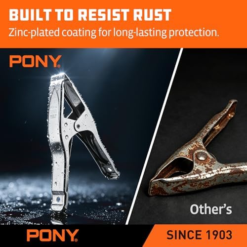 PONY 8-1/2" Heavy Duty Metal Spring Clamp Set, 6-Piece