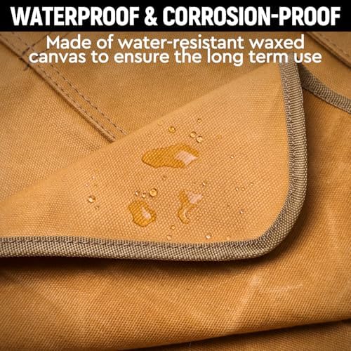 Woodworking Apron for Men, Shop Apron Bib Work Apron with 9 Tool Pockets