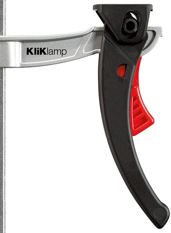 BESSEY KliKlamp Series Ratchet Action Lever Clamp - 4-Inch -KLI3.008 - Fast Action, Heavy Duty Clamps for Woodworking, Carpentry, & Cabinetry - Professional Grade for DIY and Home Improvement