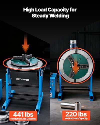 VEVOR Rotary Welding Positioner 200KG/441 LBS Capacity -45° to 90° Tilt