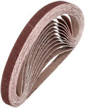 HARFINGTON 1/2 x 18 Inch Sanding Belts, 40 Pcs 60 Grits Aluminum Oxide