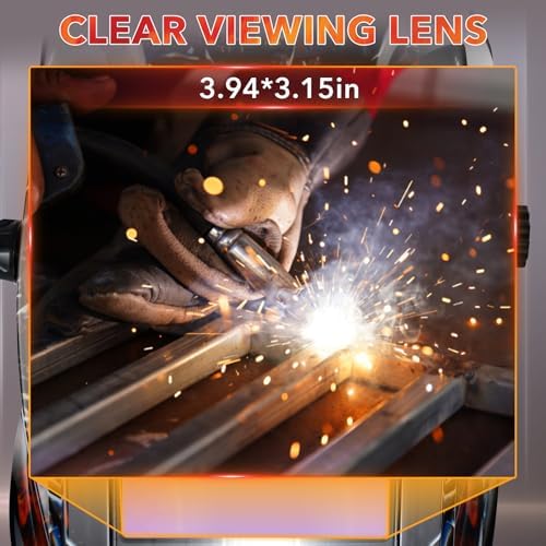 Large Viewing Welding Helmet Auto Darkening Welding Hood with Light