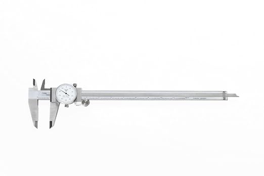 PEC Dial Caliper 0-12 Inch, Stainless Steel Precision Measuring Tool with Shock-Proof Dial, High Accuracy ±0.0015"