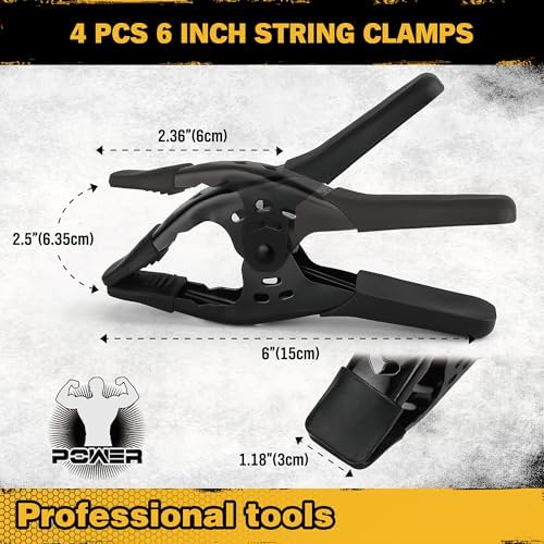 8-Piece Bar Clamps for Woodworking - 4 Pcs 12 inch Bar Clamps with 150 LBS Load Limit, 4 Pcs Heavy Duty Metal Spring Clamps, Quick Release Triggers