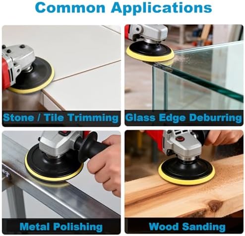 Electroplated Diamond Sanding Pad, 400Grit 6inch 150mm Grinding Disc Hook and Loop Backing for Stone Tile Glass Trimming & Metal Polishing & Wood Sanding (1 Piece)