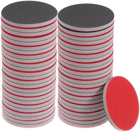 uxcell 50pcs 600 Grit Sanding Sponge 3" Hook and Loop Sponge Sanding Disc
