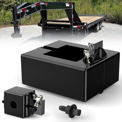 Gooseneck Trailer Lock Set Compatible with Most 7-in Floor Plate Connectors