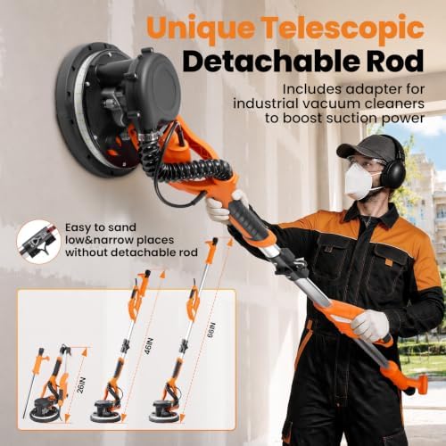 maXpeedingrods Drywall Sander, 950W 8.5Amp Popcorn Ceiling Removal Tool