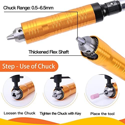 High-Powered 800W Flex Shaft Rotary Tool with Foot Pedal Control and Metal Flexible Shaft - Electric Hanging Grinder Carver for Metalworking, Repair, Carving, Buffing, Polishing, Sanding at 23000 RPM