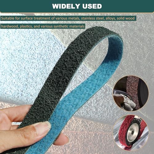 3 Pack 1 X 30 Inch Coarse, Medium, and Fine Grits Assortment Non Woven Surface Conditioning Sanding Belts for Knife Makers and Metal Fabricators Profession Sander Belt