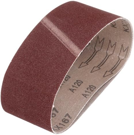 HARFINGTON 3 x 21 Inch Sanding Belts, 2 Pcs 120 Grits Aluminum Oxide Abrasive Belt Sander File Belt for Woodworking, Metal Polishing, Knife Sharpener