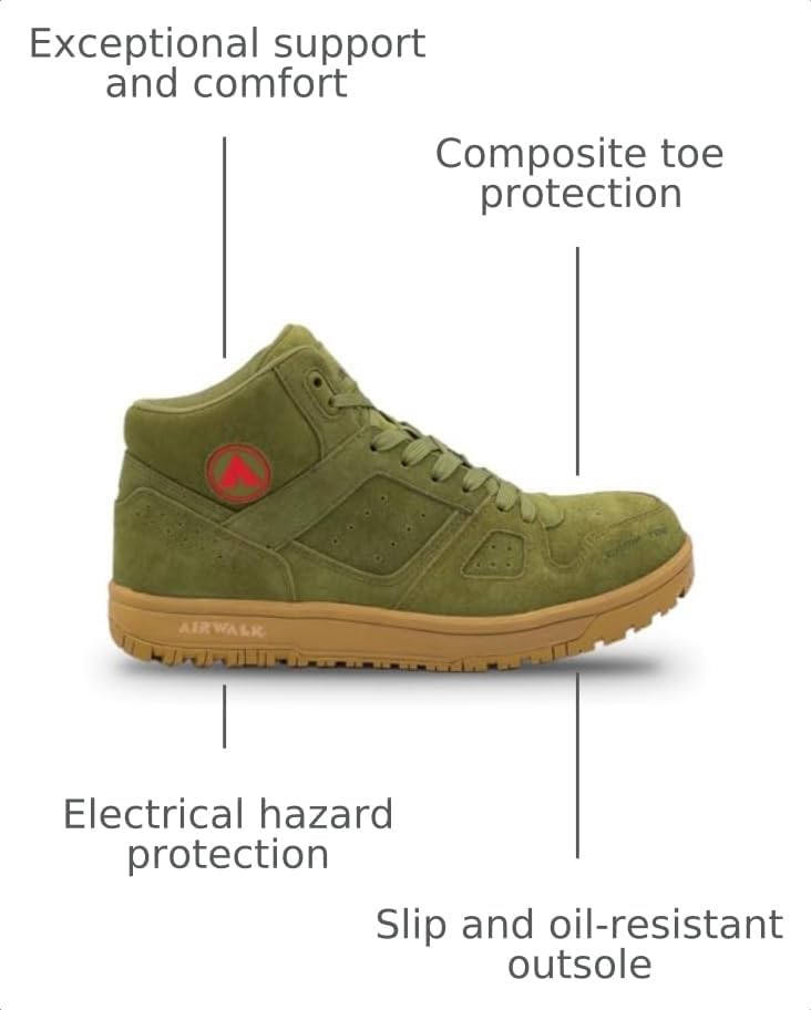 Airwalk Men's Work Mongo Mid Comp Toe EH SR