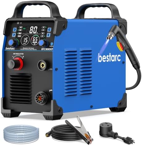 Bestarc Plasma Cutter, [Blow Back Pilot Arc][Large LED][Air Sensor] 80Amp