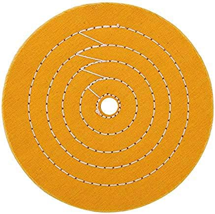 SCOTTCHEN Buffing Polishing Wheel Yellow 8 inch (50 Ply) for Bench Grinder 5/8" Arbor Hole - 1pcs