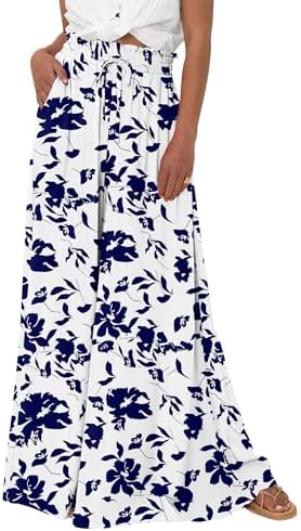 BTFBM Wide Leg Flowy Palazzo Pants for Women
