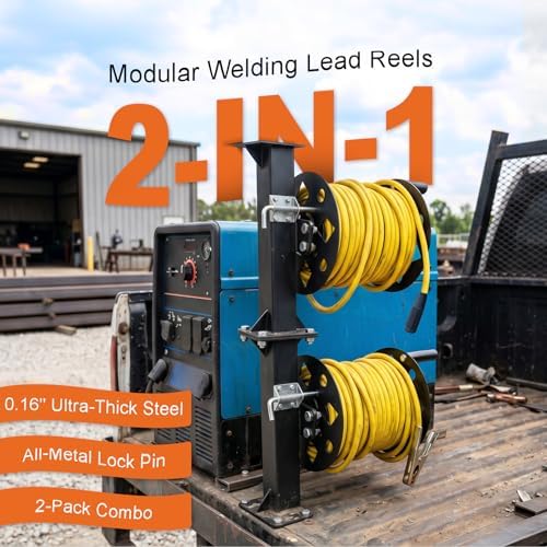2-in-1 Modular Welding Lead Reels, 0.16 in Steel