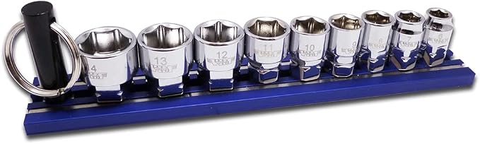 Vim Tools 9PC Dual DRV 1/4 DRV Socket ST (VIM-DDM400)
