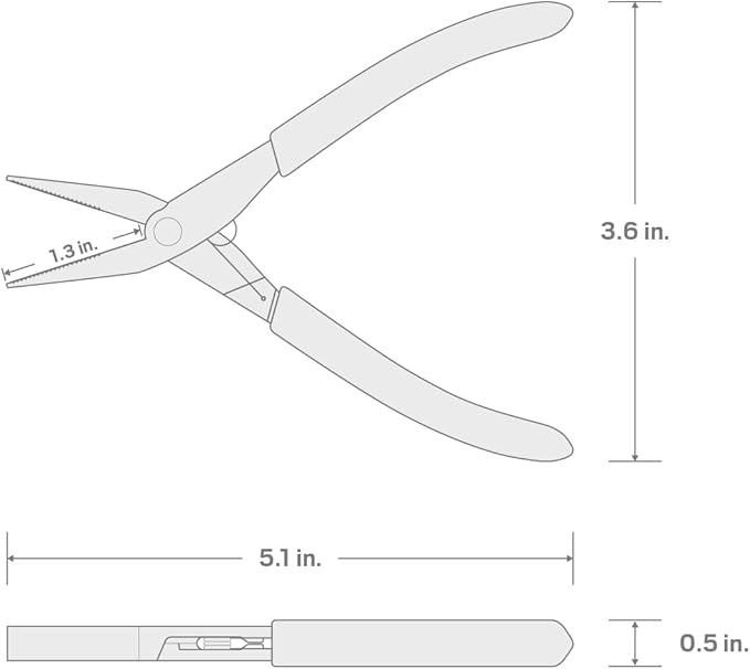 TEKTON Mini Flat Nose Pliers (Serrated Jaw) | PMN21001