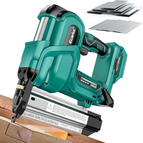 Ecarke 2" Brad Nailer Cordless Stapler Compatible with Makita 18V, 2 in 1 Electric Nail Gun/Staple Gun with 18GA Nails/Staples, Battery Power Nail Gun for Trim Wood Crafting Carpentry DIY, Tool only