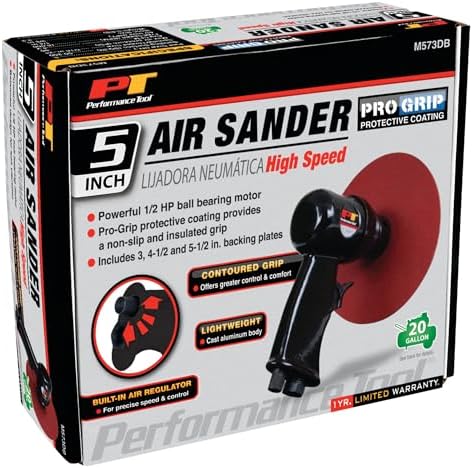 Performance Tool M573DB 5 in. Air High Speed Sander