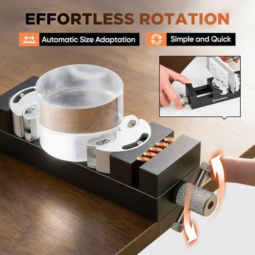 SakerNeo Fractal Vise, Self-Adjusting Drill Press Bench Vice (Black)