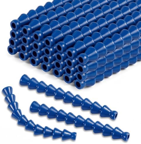55 Pcs 25ft 1/4'' ID Flexible Water Oil Coolant Hose Pipe Bulk, Blue