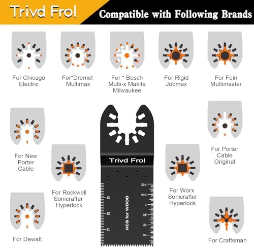 Trivd Frol 100PCS Titanium Multitool Blades for Wood Plastic Nails Metal