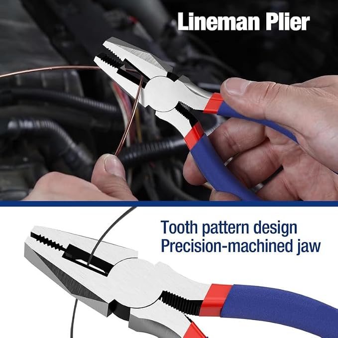 7-Piece Pliers Set, Comfort Grip, Groove Joint, Long Nose, Slip Joint | Drop-Forged Heat-Treated Steel; Non-Slip Ergonomic Comfort Grip; Rust-Resistant Protective Finish