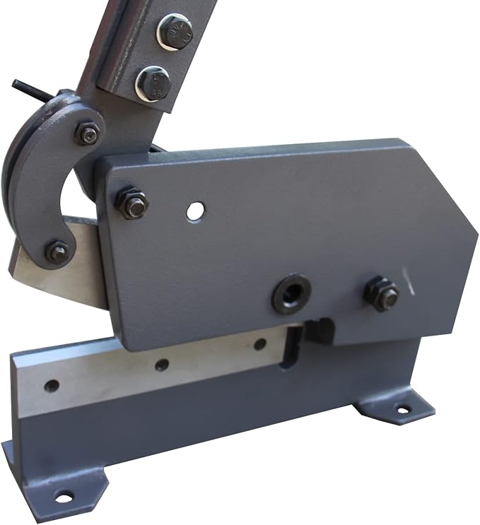 KAKA INDUSTRIAL Manual Metal Shear,6 inch Cutting Capacity for Steel Plate, Round and Flat Bars | Bench-Mount Hand Cutter HS-6