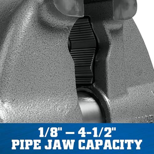 Wilton Pipe & Bench Vise, 5" Jaw Width, 7" Max Jaw Opening, 5-5/16" Throat (Model C-2)