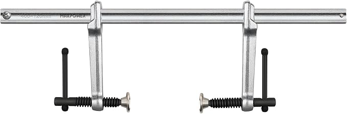 MAXPOWER Multifunctional F Clamp,15 3/4" Double Force Welding Bar Clamp - Max Clamping Force 1200 LBS, Metal Clamp for Welding, Metalworking, Woodworking