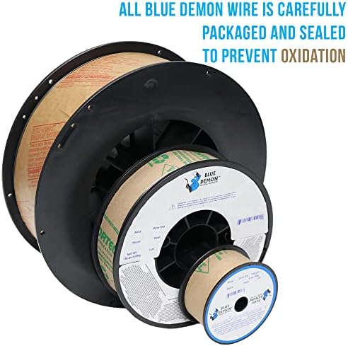 Blue Demon ER70S6 X .035 X 11 LB MIG/GMAW Carbon Steel Welding Wire, All Position, Low Spatter, Formulated to Provide Porosity-Free, X-Ray Quality Welds