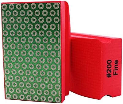 SHDIATOOL Diamond Hand Polishing Pads Foam Back for Granite Marble Stone Ceramic Grit 200 Pack of 2