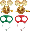 Victor Heavy Duty Oxygen & Acetylene Regulator Set with Metal Gauge Guards – SR450D-540 (0781-0527) & SR460A-510 (0781-0584) – Single Stage Industrial Regulators