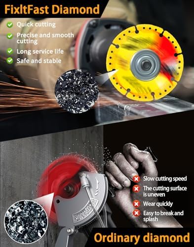 FIXLTFAST Diamond Metal Cutting Wheel 5 x 7/8" for Angle Grinder - 2PCS