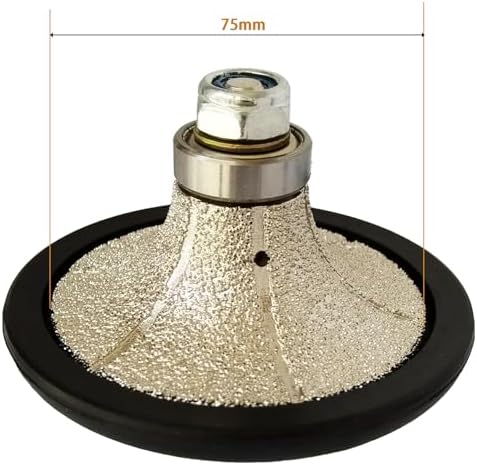1 inch B25 Diamond Demi bullnose Half Bullnose Profile Wheel Diamond Hand Profiler Router bit with 5/8-11 Thread for Grinder Polisher Granite Marble Concrete and Countertop Edge