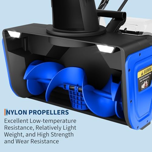 Cordless Snow Blower, 20-Inch Electric Snow Thrower with Dual 20V 4.0Ah Batteries & Charger, Brushless Motor, 12" Deep Cleanup, 25FT Throw, 180° Chute, Dual LED Lights for Driveways & Sidewalks