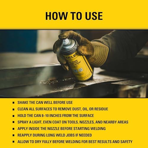Stanley AP90 Anti Spatter Spray (1x8.5 Oz.) – Heavy Duty Welding Anti-Spatter for Arc, MIG and TIG Tips, Non-Flammable Silicone-Based Spray for Clean & Safe | 8.5 Oz. 1 Pack
