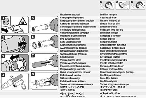 Weldy 1550W Ceramic Heating Element for Leister Series Hot Air Plastic Welder Gun, 120V Professional Quality Hot Air Tools, Not Easily Broken 123.895