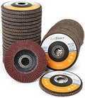 LotFancy 40PCS Flap Discs 4 1/2 for Angle Grinder, 4.5 x 7/8 Inch Sanding Disc 40 60 80 120 Grit, Grinding Wheels Welding Tools, Aluminum Oxide Abrasive, Type 27